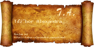 Tábor Alexandra névjegykártya